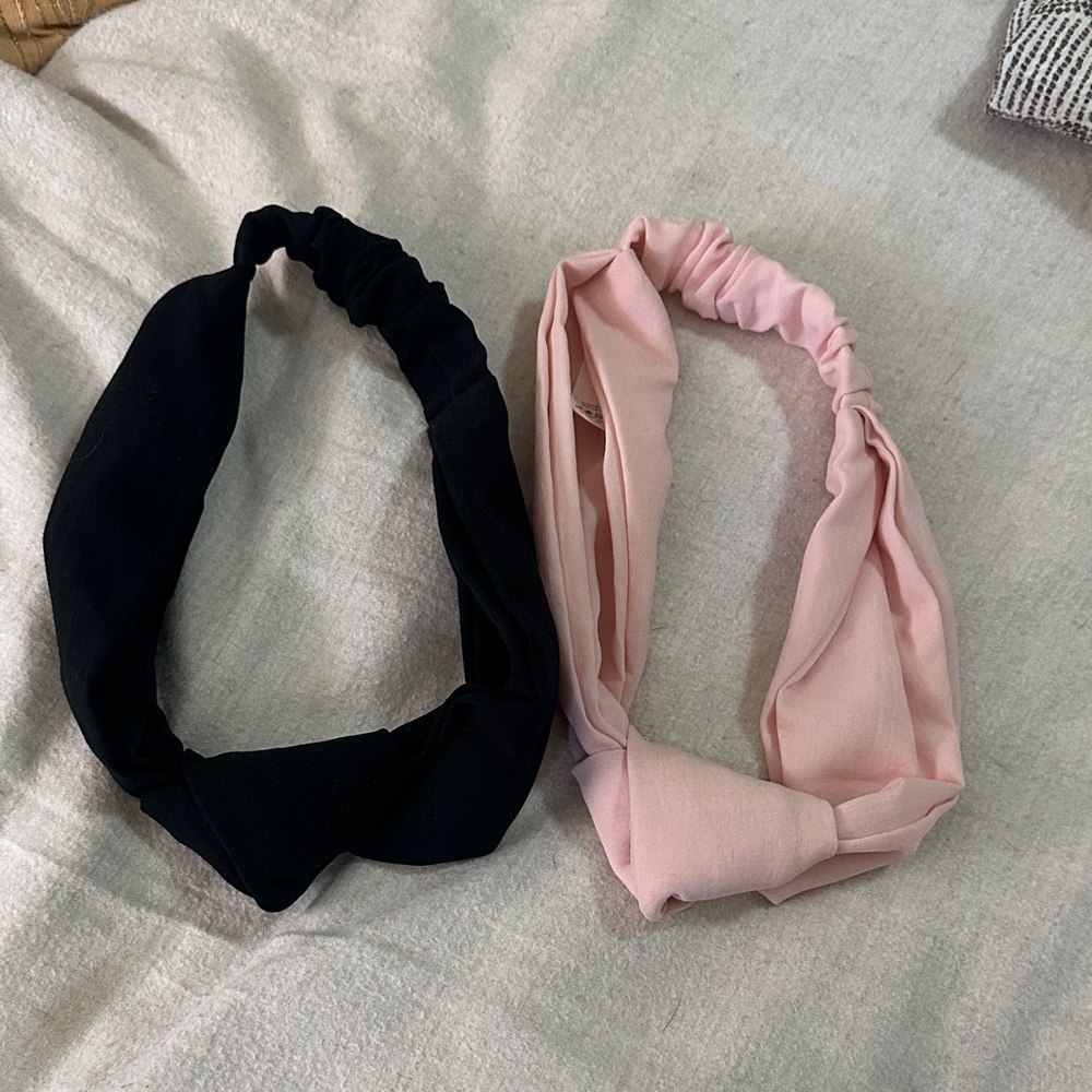 lululemon athletica Black and Pink Hairband Duo